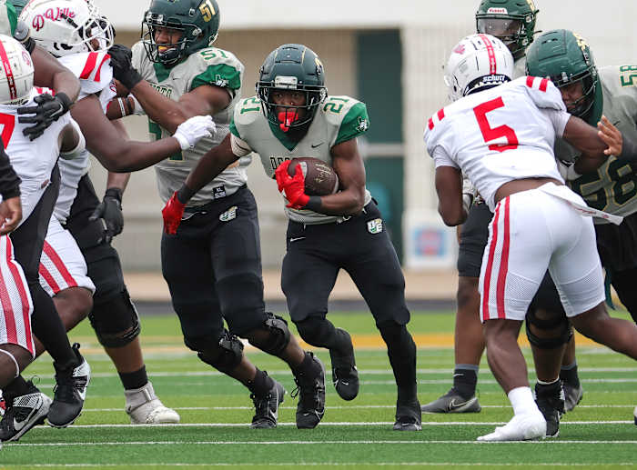 Running back Jaylin Jones took 15 carries for 74 yards for DeSoto.